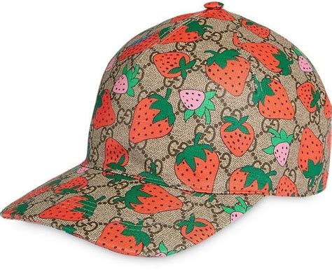 casquette gucci fraise prix|casquette gucci logo.